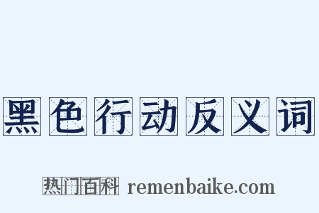 黑色行动反义词是什么意思的图片